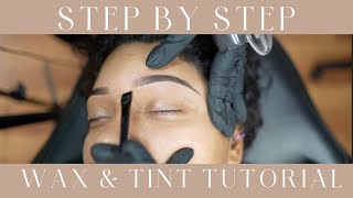 Eyebrow Waxing and Tinting Tutorial [upl. by Rehpretsirhc159]