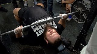 Otis Dozovic benchpresses 225 pounds for 46 repetitions at the NXT Combine [upl. by Bolling759]