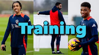 Manchester United Training 19th Nov Rashford Kobbie Leny Yoro Amad  Work With Rúben Amorim [upl. by Anide]