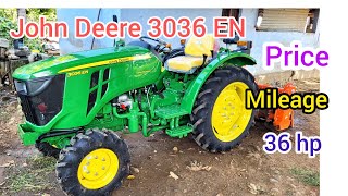 John Deere 3036 EN 36 hp  4wd mini tractor price mileage specifications [upl. by Cram444]