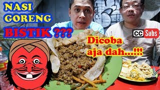 NASI GORENG BISTIK MAKANAN DGN KREASI BARU BISA REQUEST PEDAS WITH ENGLISH CC [upl. by Pebrook]