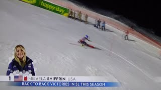 Mikaela Shiffrin  Slalom  Courchevel  RUN 1  2023 [upl. by Iaras]