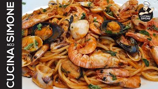 Spaghetti alla Pescatora con frutti di mare congelati Come poter ottenere il massimo [upl. by Akinad]