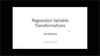 Regression Variable Transformations [upl. by Streeter394]