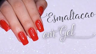 Como Fazer Esmaltação Em Gel Em Unhas Naturais Passo a Passo [upl. by Adyaj275]