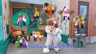 Our Day at Sesame Place  Sesame Street Character Meet amp Greet  Halloween Parade  Sesame Place [upl. by Vacla]