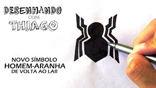 Símbolo HOMEM ARANHA homecoming Desenhando com Thiago 104 [upl. by Sofer]