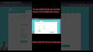 TP Link XPON XC220 G3v AC1200 Router VoIP Configuration Setup  Tplink XPON ONT Router Configuration [upl. by Edahsalof523]