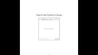 How to Use Pronto in Canvas [upl. by Laurinda]