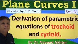 Derivation of parametric equations of trochoid and cycloid Plane Curves I Yusuf Ch  6 Lec52 [upl. by Nataniel502]