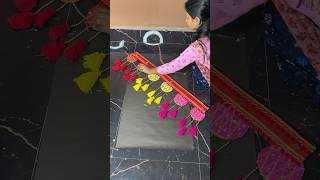 Beautiful Wall Hanger Craft using Wool short reel viral youtubeshort diy trending wallhanger [upl. by Nelyak]