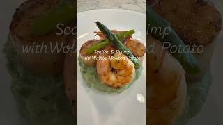 Scallop and Shrimp with Wolffia Mashed Potato ผำ wolffia wolffiamashedpotato mashedpotatoes [upl. by Pat]