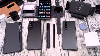 Samsung Galaxy Z Fold 3  Must Have Accessories  Wireless Car Charger Mount  S Pen Case and More [upl. by Rainie]