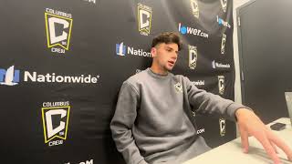 Columbus Crews Max Arfsten talks about the 11 draw vs Minnesota United getting his first start [upl. by Lurie]