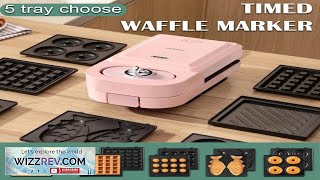 Electric Sandwich Maker Breakfast Machine Household Light Food MultiFunction Waffle Maker Review [upl. by Irol582]