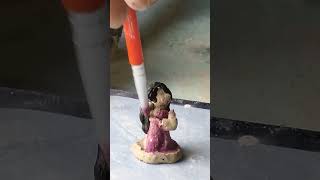 Doll making with clay how to make mini doll doll making with clay how to make mini doll claydoll [upl. by Etnod]