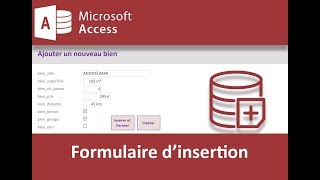 Formulaire Access pour insérer des données [upl. by Camilo]