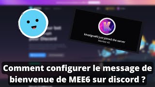 Comment configurer le message de bienvenue de MEE6 sur discord [upl. by Cain]