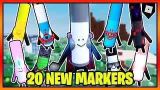 How to get ALL 20 NEW MARKERS  BADGES in FIND THE MARKER MORPHS  Roblox [upl. by Asselim]