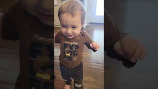 Sweet Baby hears Grandads Voice and this happens cutebaby grandparents babytalk baby [upl. by Lothair]