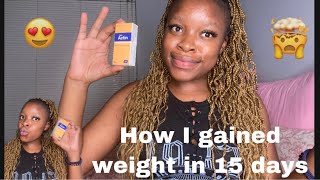 How im gaining weight Cipla Actin review South African YouTuber [upl. by Auqinat714]