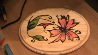 Basics and Tools of Pyrography How to add color for your wood piece Part 4 [upl. by Mariande]