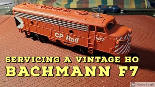 Servicing a vintage Bachmann F7  Ringfield motor locomotive [upl. by Mima184]