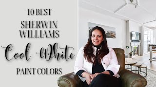 10 BEST Sherwin Williams COOL White Paint Colors [upl. by Asfah104]