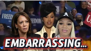 Cardi Bs Unprepared Speech BACKFIRES At Harris Rally [upl. by Lincoln939]