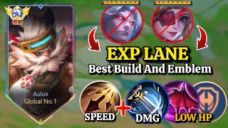 NEW BUFF AULUS EXP LANE BEST ROTATION AND BUILD NEW PATCH BEST BUILD AND EMBLEM 2024 [upl. by Assej]