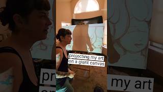 projectors make big art much easier to start Go for it artist artroom bts artprocess shorts [upl. by Dhruv]