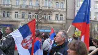 Kosovo je Srbija  demonstrace proti nezávislosti Kosova [upl. by Barclay]