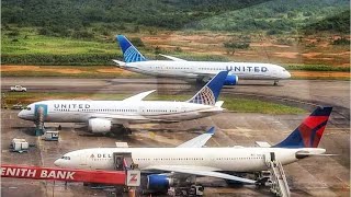 EXPERIENCE the THRILL of Lagos🇳🇬 Airport planespotting [upl. by Namyh]