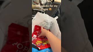 My big back got so many snacks 😻 snacks airport airplane travel [upl. by Dulce]