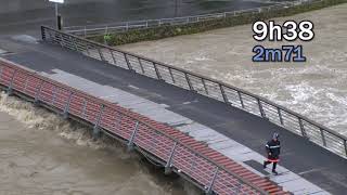 Reportage  Inondation du Sanctuaire de Lourdes  13 juin 2018 le pic de 12h55 [upl. by Crissy]