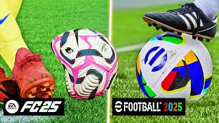 EA FC 25 vs eFootball 2025  Gameplay amp Graphics Details Comparison [upl. by Thaxter]