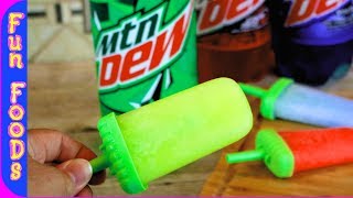 How to Make Homemade Popsicles  Easy Mountain Dew Popsicles [upl. by Lucais751]