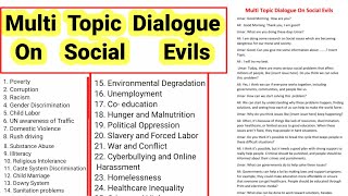 multi topics Dialogue on social evil [upl. by Eirffej]