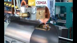 Longitudinal seam welding boilers outer shell [upl. by Ahsimot558]