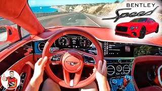 The 2022 Bentley Continental GT Speed is a Quilted Cruise Missile POV Drive Review [upl. by Akeryt]