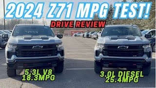 2024 Silverado 1500 Z71 Trailboss LT 30l Duramax diesel vs 53l v8 MPG loop and drive impressions [upl. by Kazue148]