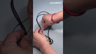 Make an adjustable knot for your necklacediycrafts diyjewelery knot jewelry crystals shorts [upl. by Neliac]