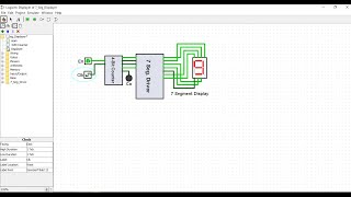 7 Segment Display with 4 bit counter using Logisim [upl. by Cornelle243]