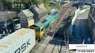 Lincoln High Street Level Crossing 17092024 [upl. by Gwennie]