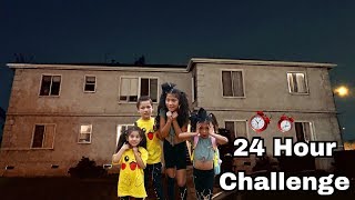 24 HOUR OVERNIGHT CHALLENGE IN ABANDONED HOUSE WE FOUND A HIDDEN TREASURE  Familia Diamond [upl. by Naga]