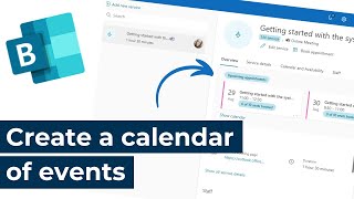 Microsoft Bookings  Create a calendar of events [upl. by Ellimac]