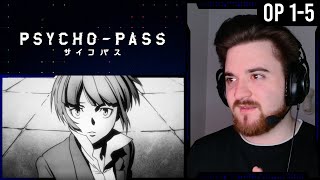 Five quotPsychoquot OPs  PsychoPass  Opening 15  Reaction [upl. by Assehc]