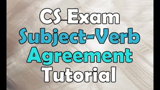 VERBAL  SubjectVerb Agreement Tutorial [upl. by Fruin]