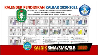 Kalender Pendidikan Kaldik Kalbar 20202021 [upl. by Eillo]