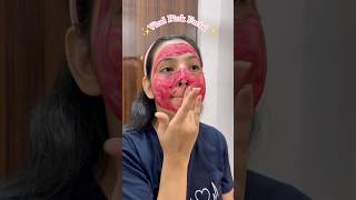 Beetroot Facial for Pink Glowing skin✨ beetroot facial shortsvideo [upl. by Pfeffer]